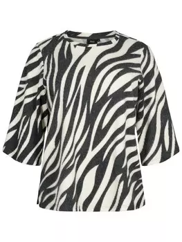 Топ Zizzi, пятнистый черный/белый