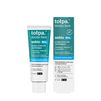 Topa, Dermo Face Sebio Bhl Водный увлажняющий крем-гель, 40 мл