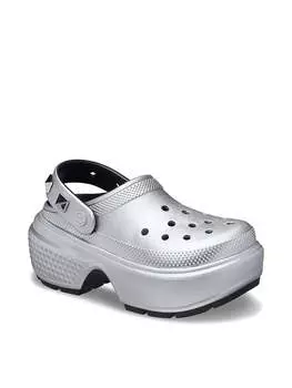 Топает засоры Crocs, серебряный