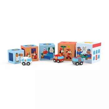 TOPANICAR DJ09120 картонные блоки Djeco