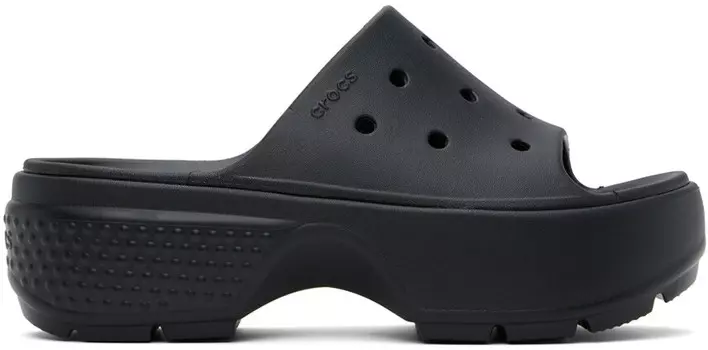 Топающие слайды Crocs, черный