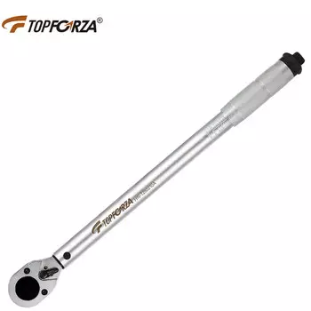 TOPFORZA HW-T280210A Динамометрический ключ, высокоточный механический регулируемый динамометрический ключ с заданным моментом, металлическая ручка, 24 зубца, 28-210 Нм, 1/2 дюйма
