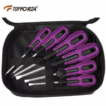 TOPFORZA SD-0215 Набор отверток с крестовой головкой, отвертка для электрика, бытовая противоскользящая резиновая ручка, набор инструментов, 6 шт.