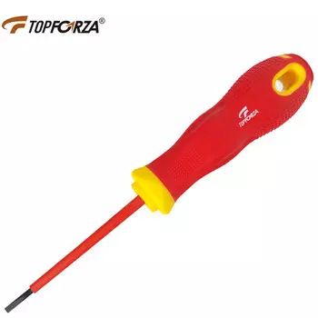 TOPFORZA VDE-SD-S01 VDE1000V Высоковольтная изолированная шлицевая отвертка Легированная сталь S2-0,4x2,5x75 мм