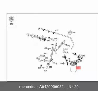 Топливный фильтр A6420906052 MERCEDES-BENZ