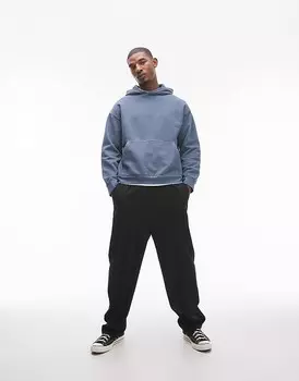 Topman – худи свободного кроя черного цвета