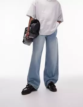 Topman - Крашеные летние легкие потертые свободные джинсы