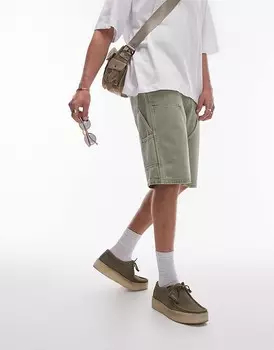 Topman – шорты Carpenter цвета хаки
