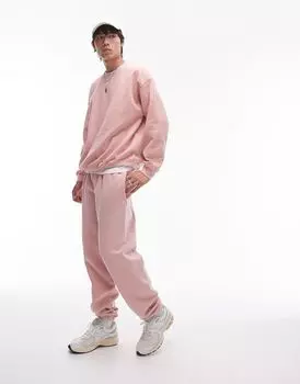 Topman – светло-розовые винтажные джоггеры оверсайз