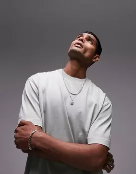 Topman – зеленая стираная футболка оверсайз