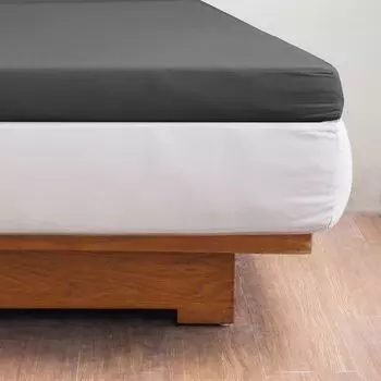 Топпер из флоксов, простыня 160х200см - 100% египетский хлопок - количество ниток 230 - мостик 28см - простыня - антрацит GTeyes