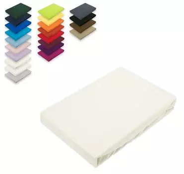 Топпер трикотажная простыня 200х220 см натуральный белый Sdseetraum