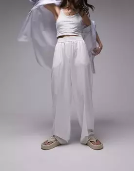 Topshop - Белые брюки-джоггеры стрейч