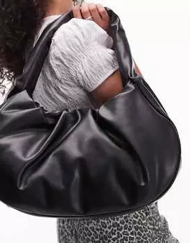 Topshop Черная большая сумка с рюшами – Tayla