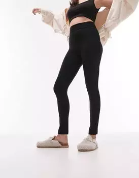 Topshop – Черные леггинсы с завышенной талией