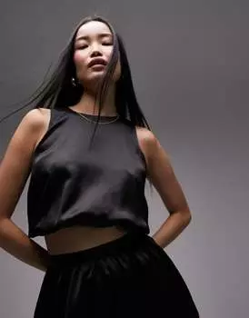 Topshop – черный топ с воздушным шаром в тон