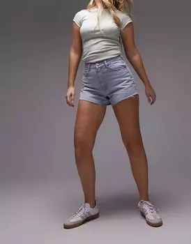 Topshop Джинсовые шорты А-силуэта «Песочные часы» с эффектом потертости