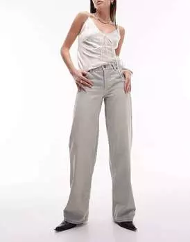 Топшоп Ember Широкие джинсы с низкой посадкой и грязным отбеливателем Topshop