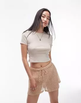 Topshop - Футболка каменного цвета на каждый день