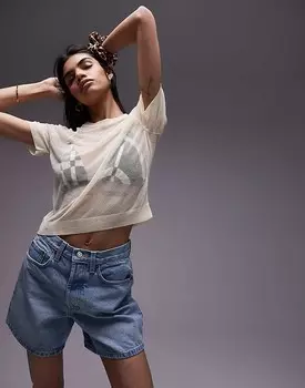 Topshop – Футболка Лимон из прозрачной ткани