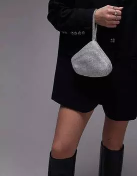 Topshop - Gigi - Серебряная сумка с декором