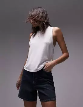 Topshop Мягкий белый свободный топ без рукавов
