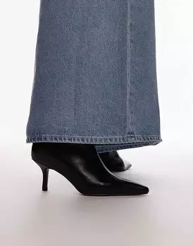 Topshop – Наталья – Черные ботильоны на высоком каблуке
