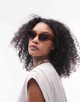 Topshop – Nigella – Солнцезащитные очки «кошачий глаз» черепаховой расцветки