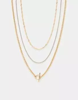 Topshop – Nisha – Набор из 3 колье разных цветов