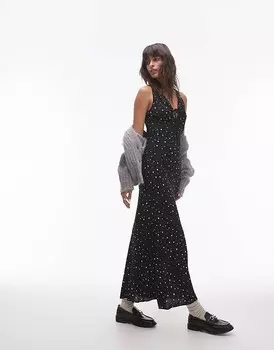 Topshop – платье-капля миди с цветочным принтом