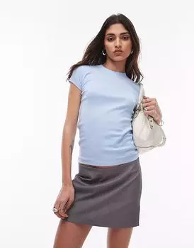 Topshop - повседневная футболка небесно-голубого цвета