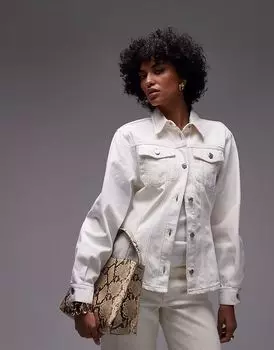 Topshop - Рубашка из денима цвета экрю