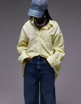 Topshop – рубашка оверсайз из лимонного поплина