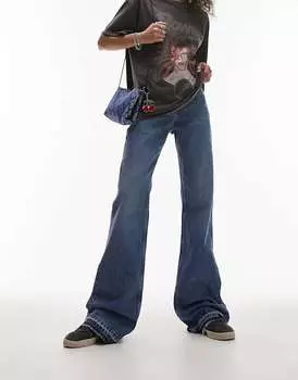 Topshop синего цвета с расклешенным низом в стиле 90-х