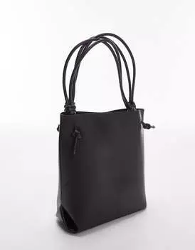 Topshop - Tahani - Черная сумка для покупок с узловатой ручкой