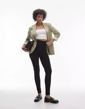 Topshop Tall – черные леггинсы до щиколотки