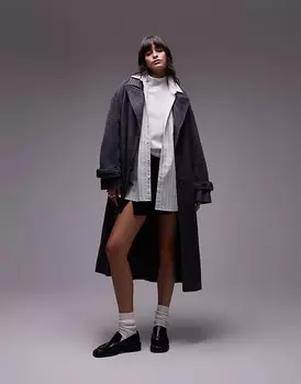 Topshop – темно-серое тяжелое пальто