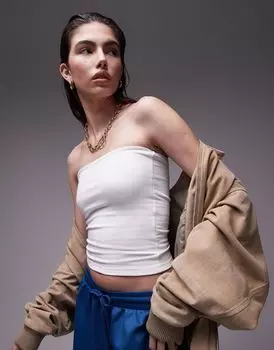 Topshop - Топ-бандо белого цвета