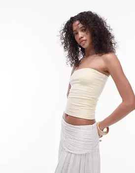 Topshop - Топ-бандо лимонно-желтого цвета