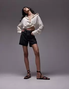 Topshop – Топ цвета слоновой кости с драпировкой по бокам