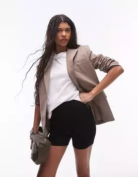 Topshop укороченные леггинсы-шорты черные