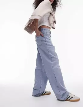 Topshop — винтажные выбеленные джинсы со средней посадкой