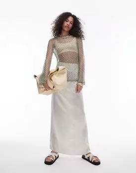 Topshop – вязаный топ Sage с ажурным узором