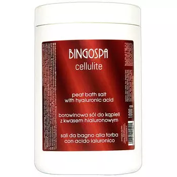 Торфяная соль с гиалуроновой кислотой, 1000 г Bingospa Cellulite