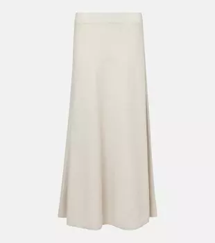 Тори высокая макси-юбка из кашемира Lisa Yang, Oyster