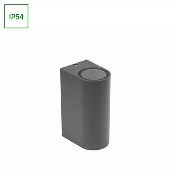 TORRE GU10 X2 настенный светло-серый 230В IP54 серый 152х66х95мм Spectrum