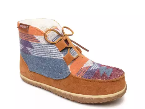 Torrey Угги Slipper Minnetonka, Brown/Multicolor Suede