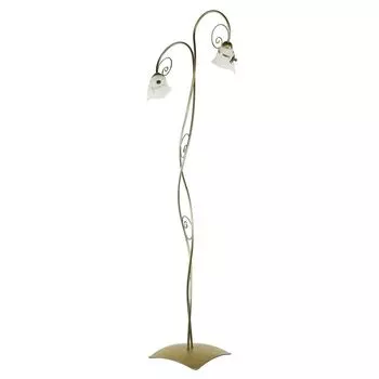 Торшер 169 см E14 Белое золото Стекло Металл Цветочный торшер для гостиной Licht-Erlebnisse