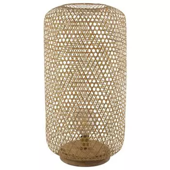 Торшер, абажур из бамбука в стиле бохо, плетеный, коричневый, В 77 см etc-shop