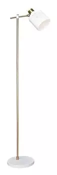 Торшер Alberta золотисто-белый E27 1x MAX 9 Вт Ш:26см В:156,8см с кабельным выключателем Rabalux
